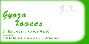 gyozo kovecs business card